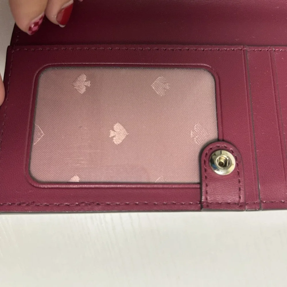 Kate Spade Jackson Medium Universal Phone Wristlet Cherrywood Pebbled Leather